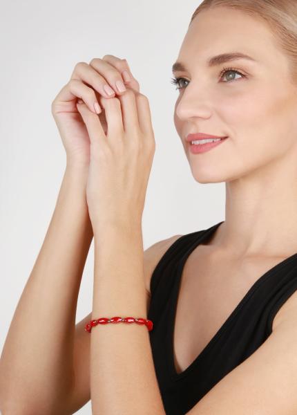 Rot - Petit Glamour d'Afrique - Armband von Konplott